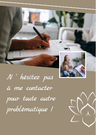 Pour toute autre problématique non citée sur mon site, n'hésitez pas à me contacter ! Annabel Roussel Hypnose et EFT à Voiron Spécialisée stress, tabac, HPI