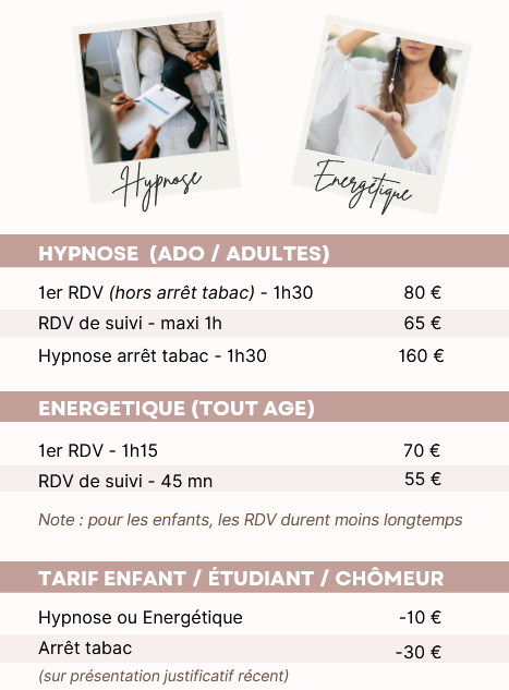 tarifs hypnose et soin énergétique voiron - magnetisme - magnetiseur voiron - energeticienne - hypnotiseur voiron