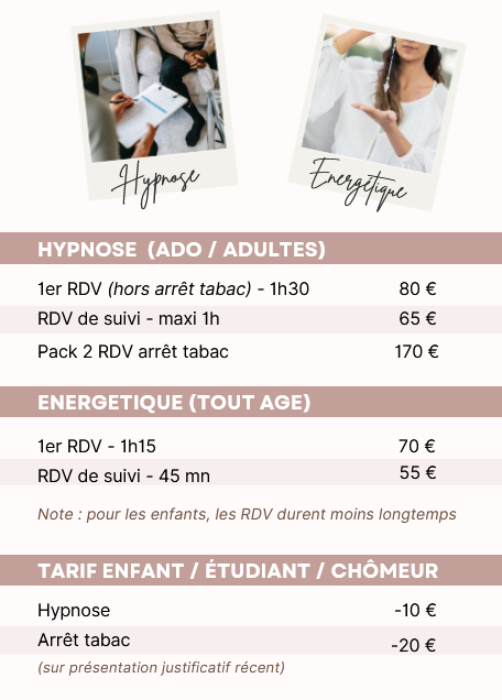 tarifs hypnose et soin énergétique voiron - magnetisme - magnetiseur voiron - energeticienne - hypnotiseur voiron